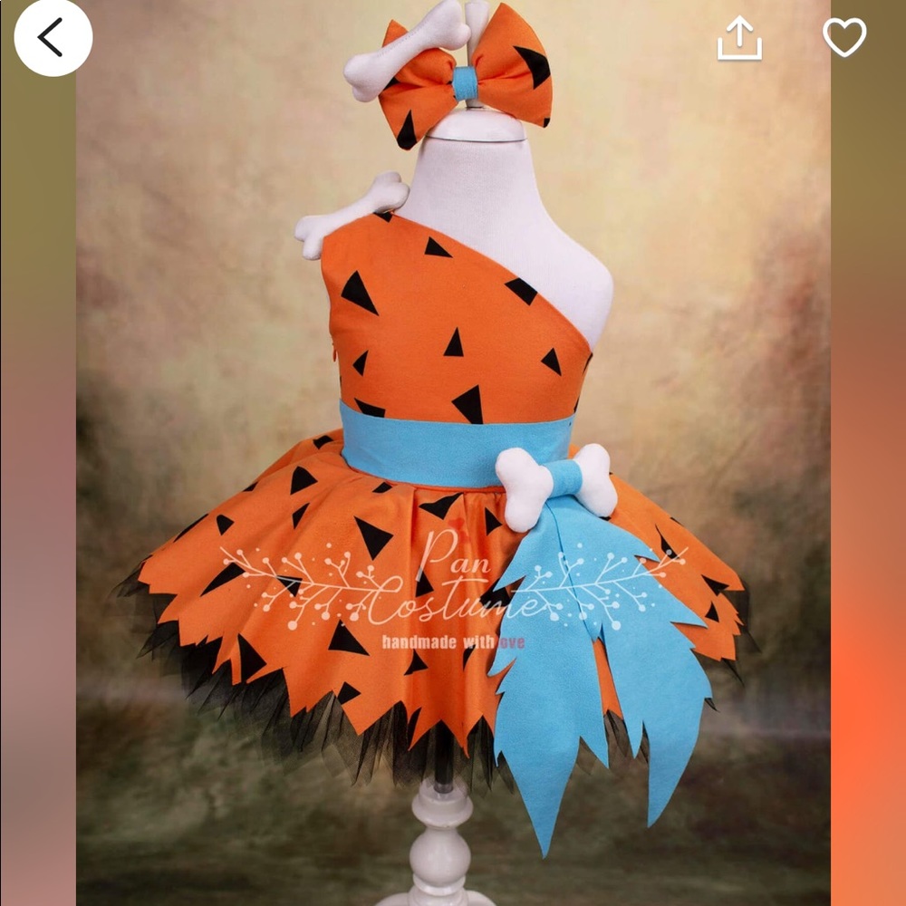 Custom handmade Flintstones Halloween outfit